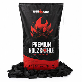FlameFusion Premium Holzkohle aus 100% Buchenholz