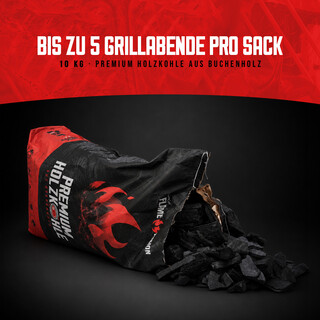 FlameFusion Premium Holzkohle aus 100% Buchenholz