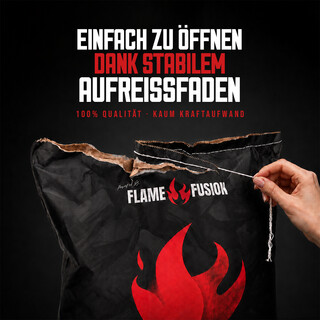 FlameFusion Premium Holzkohle aus 100% Buchenholz 20 kg