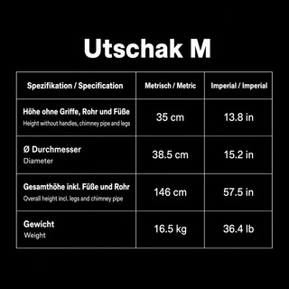 FlameFusion Utschak M - f�r 12 L Kazan Feuerofen mit Abzugsrohr [Gr��e w�hlbar] - Uchag Kasanofen zum Grillen & Kochen, Feldk�che, Plov & Pilaw