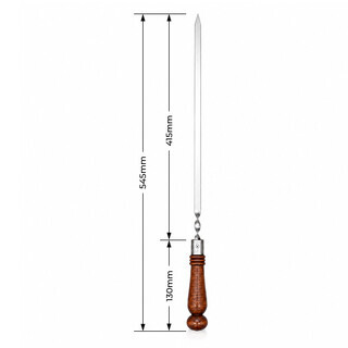 FlameFusion Schaschlikspie�e [Menge w�hlbar] Flachspie�e aus Edelstahl mit Echtholzgriff - f�r Mangal, Grill & Lagerfeuer handgefertigt