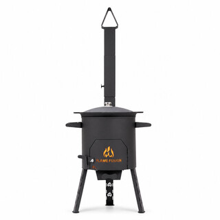 FlameFusion Utschak XS Feuerofen inkl. 8 Liter Kazan [Gr��e w�hlbar] - Uchag Kasanofen zum Grillen & Kochen