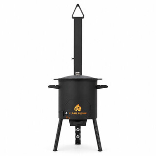 FlameFusion Utschak S Feuerofen inkl. 10 Liter Kazan [Gr��e w�hlbar] - Uchag Kasanofen zum Grillen & Kochen