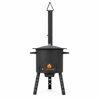 FlameFusion Utschak L Feuerofen inkl. 16 Liter Kazan [Gr��e w�hlbar] - Uchag Kasanofen zum Grillen & Kochen